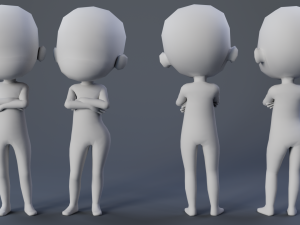 Chibi Basemesh 3D Model