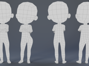 Chibi Basemesh Modello 3D