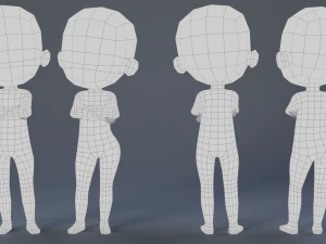 Chibi Basemesh 3D Model