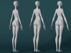 Stylized Female 3Dモデル