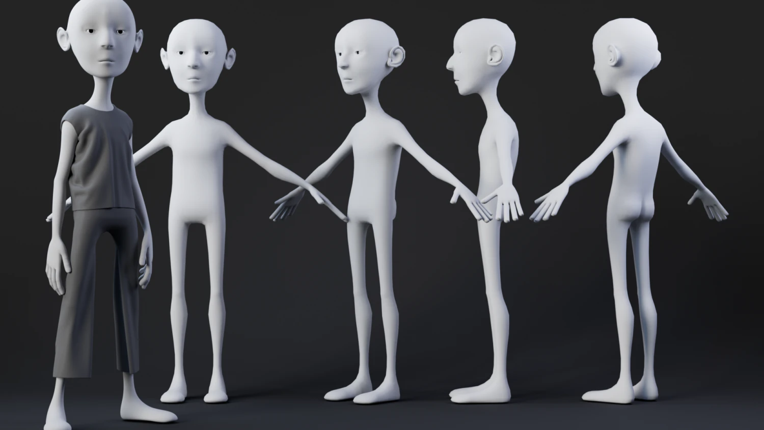 Stylized Man 2 3D Model .c4d .max .obj .3ds .fbx .stl .blend 