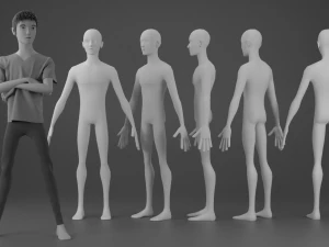 Uomo stilizzato 3 Modello 3D