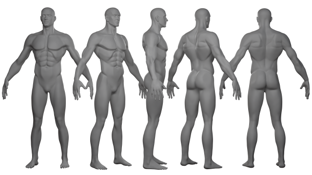 Stylized Man 2 3D 모델 .c4d .max .obj .3ds .fbx .stl .blend 