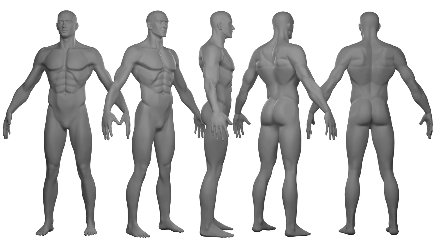 Stylized Man 2 3D Model .c4d .max .obj .3ds .fbx .stl .blend 