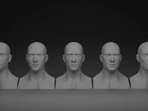 Malla base de cabeza estilizada Modelo 3D