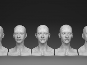 Stylized Head Female Basemesh 3D Model
