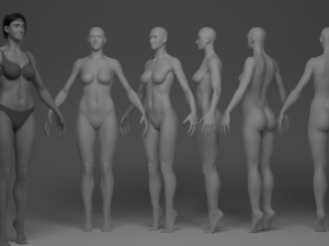 Stylized Girl Basemesh Modèle 3D