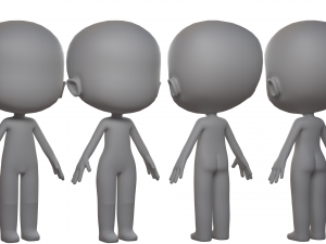 Chibi Boy Girl 3D Model