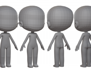 Chibi Boy Girl 3D मॉडल