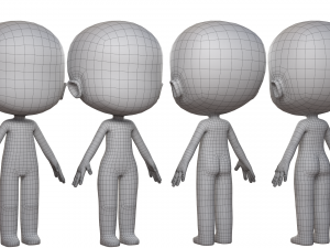 Chibi Boy Girl 3D मॉडल