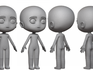 Chibi Boy Girl 2 3D Модель
