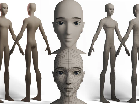 Stylized Boy Basemesh 3D Model