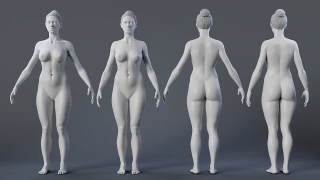 cuerpo femenino 1 2 Modelo 3D .c4d .max .obj .3ds .fbx .stl .blend