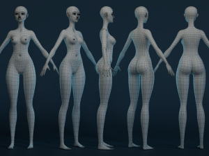 Girl Basemesh 3D Modell
