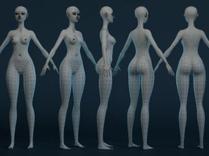 Girl Basemesh 3D Model
