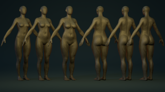 Base du corps féminin Modèle 3D .c4d .max .obj .3ds .fbx .stl .blend
