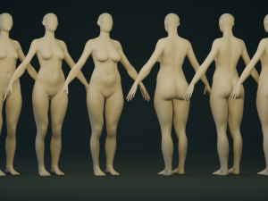 Base du corps féminin Modèle 3D