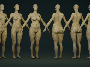 Base du corps féminin Modèle 3D