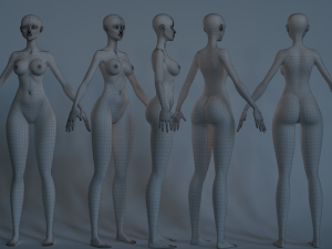 Stylized Girl Basemesh 3D मॉडल