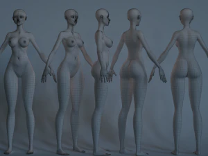 Stylized Girl Basemesh 3D Model