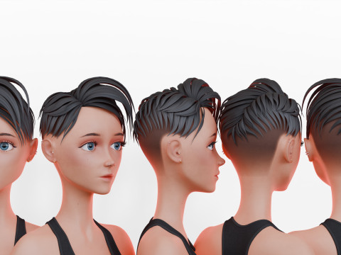 Stylized Fitness Girl 3D Model