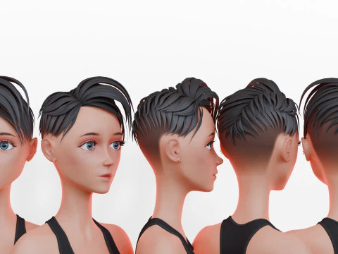 Stylized Fitness Girl 3D Model
