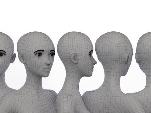 Basemesh Stylized Girl 4 Modelo 3D
