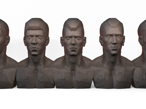 Head Stylized Men 3Dモデル