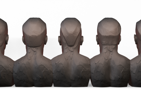 Head Stylized Men Model 3D