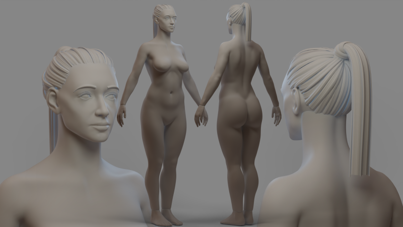 Woman Body Modelo 3D .c4d .max .obj .3ds .fbx .stl .blend 