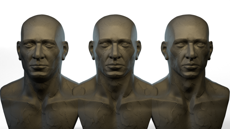 Male Ecorshe Head 3D Model .c4d .max .obj .3ds .fbx .stl .blend 