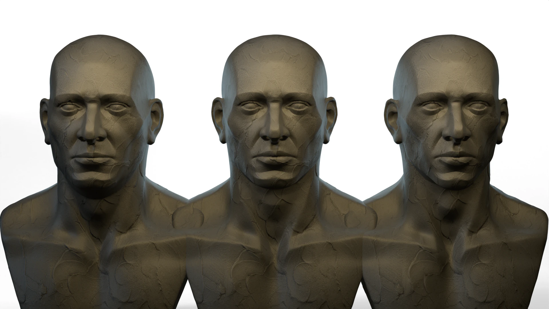 Male Ecorshe Head 3D Model .c4d .max .obj .3ds .fbx .stl .blend 