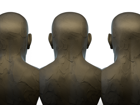 Male Ecorshe Head 3D Model