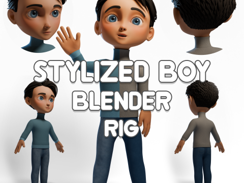 Stylized Boy 3D Модель