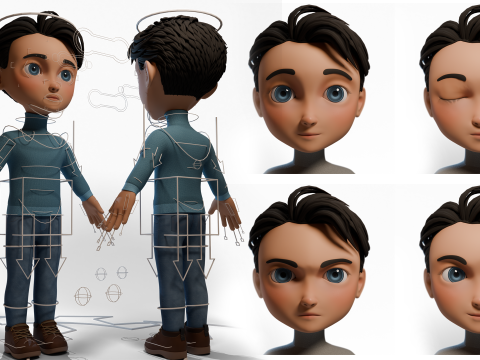 Stylized Boy 3D 모델