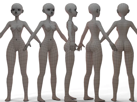 Girl Basemesh 3D Model