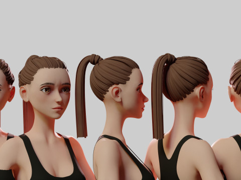 Stylized Girl Lingerie 3Dモデル