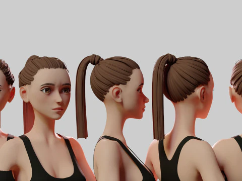 Lencer&iacute;a de ni&ntilde;a estilizada Modelo 3D