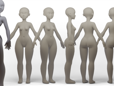 Basemesh Girl 3D Model
