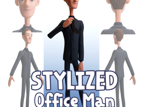 Office Man 3D-Modell