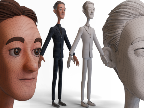 Office Man Model 3D