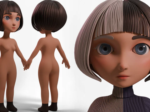 Stylized Girl 3D Model