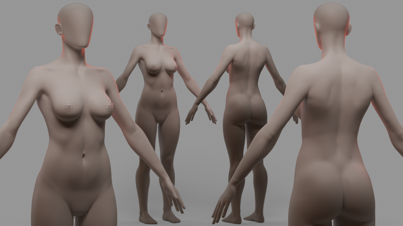 Basemesh v1 3D Модель .c4d .max .obj .3ds .fbx .stl .blend
