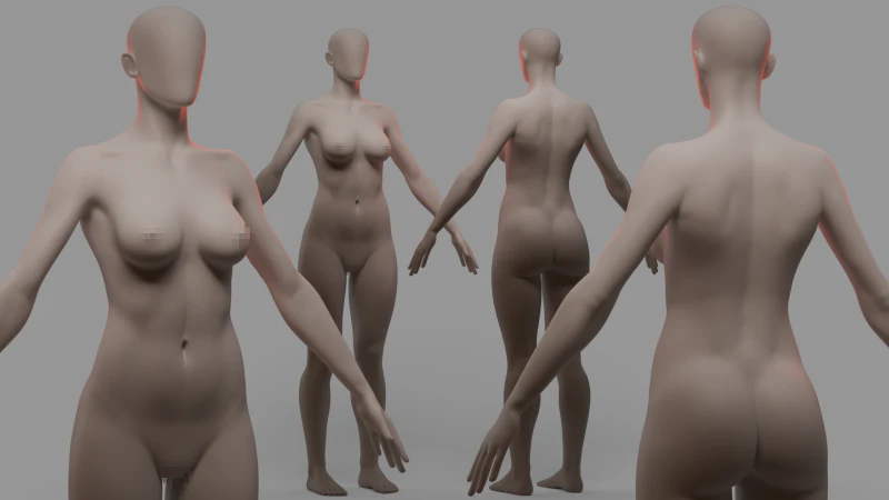 Basismesh v1 3D Model .c4d .max .obj .3ds .fbx .stl .blend 