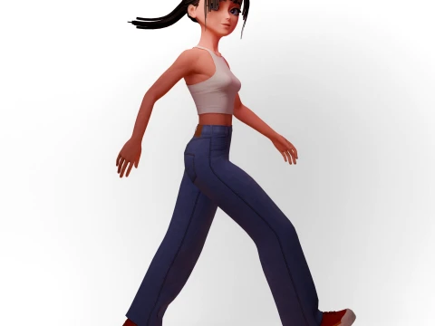 Chica estilizada 2 Modelo 3D