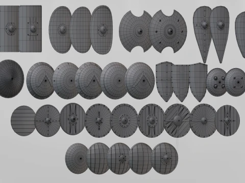 Medieval Shield 3D Model