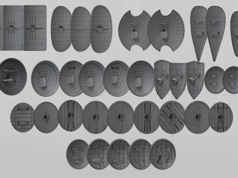 Medieval Shield 3D Model