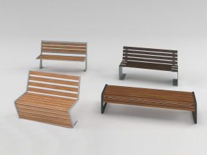 bench 4 versions 3D Model