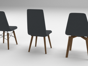 chair 3 versions Modelo 3D