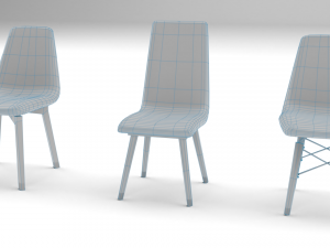 chair 3 versions Modelo 3D